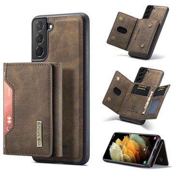 DG.Ming M2 Samsung Galaxy S21 5G Hybrid Case met Portemonnee - Coffee