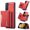 DG.Ming M2 Samsung Galaxy S21 5G Hybrid Case met Portemonnee - Rood