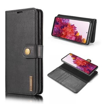 Samsung Galaxy S20 FE DG.Ming Afneembare Leren Portemonnee Hoesje - Zwart