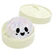 Dowmoo Halloween-knoedel-squishy als antistressspeeltje met stoomkistje - Witte geest