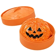 Dowmoo Halloween-knoedel-squishy als antistressspeeltje met stoomkistje - Oranje pompoen