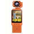 DV09 Clip-On 4K WiFi-zakcamera met draaibare lens - Oranje