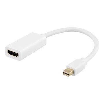 Deltaco Mini DisplayPort naar HDMI-adapter - 0,2m - Wit