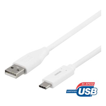 Deltaco USB 2.0 naar USB-C kabel - 1m/3A