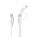 Devia EC404 Slimme 2-in-1 snellaad-/datakabel USB-C - 1.2m - Wit