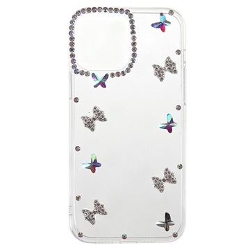 Diamant Decor iPhone 13 Mini TPU Case - Vlinders