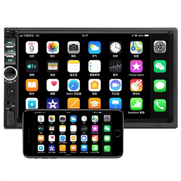 Dubbel Din touchscreen Bluetooth autoradio met achteruitrijcamera - 7" (Bulkverpakking)