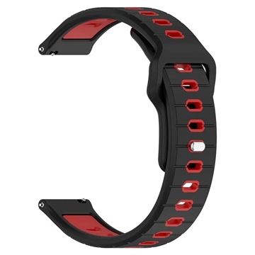 Garmin Vivoactive 6 Dual-Color Siliconen Sportband - Zwart / Rood