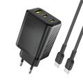 Dudao A29C 65W GaN Wandoplader met USB-C kabel - Zwart