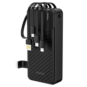 Dudao K11 Pro 20000mAh Power Bank met ingebouwde kabels - Zwart
