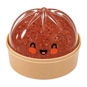 Knuffelbare stressbal in de vorm van een dumpling met stoomkistje - Oranje