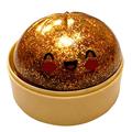 Knuffelbare stressbal in de vorm van een dumpling met stoomkistje - Goud
