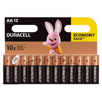 Duracell Basic LR6/AA Alkaline batterijen - 12 stuks.