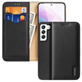 Dux Ducis Hivo Samsung Galaxy S22 5G Wallet Leren Hoesje - Zwart