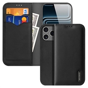 iPhone 18 Pro Dux Ducis Hivo Wallet Leren Hoesje - Zwart