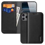 iPhone 18 Pro Max Dux Ducis Hivo Wallet Leren Hoesje - Zwart