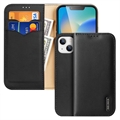 Dux Ducis Hivo iPhone 14 Wallet Leren Hoesje - Zwart