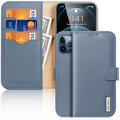 iPhone 12/12 Pro Dux Ducis Hivo Wallet Leren Hoesje - Baby Blauw