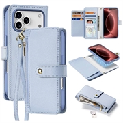 iPhone 18 Pro Max Dux Ducis Lawa Leren Portemonnee Hoesje met magneet - Baby Blauw