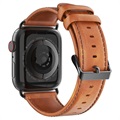 Dux Ducis Apple Watch Series 9/8/SE (2022)/7/SE/6/5/4/3/2/1 Leder Bandje - 38mm, 40mm - Bruin