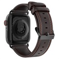 Dux Ducis Apple Watch Series Ultra 2/Ultra/9/8/SE (2022)/7/SE/6/5/4/3/2/1 Leder Bandje - 42mm, 44mm - Coffee