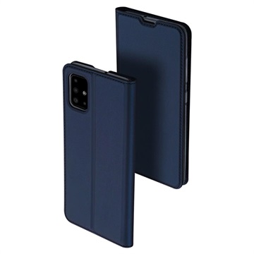 Dux Ducis Skin Pro Samsung Galaxy A51 Flip Cover met Kaarthouder - Donkerblauw