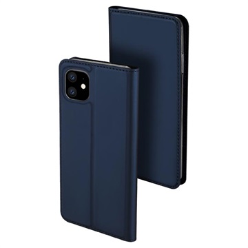 Dux Ducis Skin Pro iPhone 11 Flip Cover met Kaarthouder - Donkerblauw