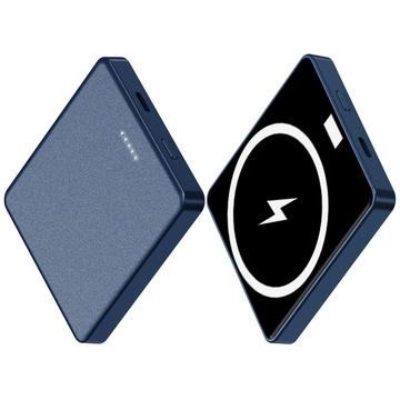 E30 5000mAh Magnetic-Absorbed 15W Wireless Charging Power Bank PD + QC 20W batterij - Blauw