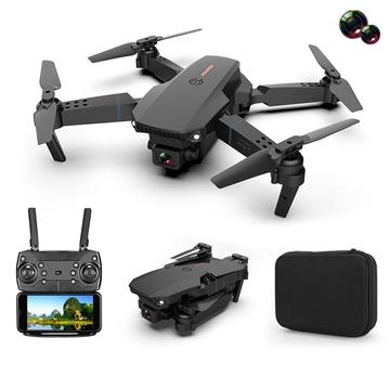 E88 opvouwbare drone luchtfoto\'s HD Quadrocopter hoogte vast te houden RC vliegtuig met 4K dubbele camera\'s - zwart