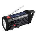 EM06 Zonne-noodradio met powerbank van 2000mAh, zaklamp en SOS-alarm