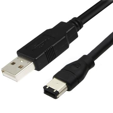 ERE USB naar FireWire 1394-adapterkabel voor audio-/videoapparaten - 1.8m - Zwart