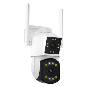 ESCAM PT210 PTZ-camera met twee lenzen, tweerichtingsaudio en nachtzicht in kleur - 3MP, WiFi