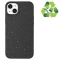 Eco Nature iPhone 14 Hybrid Hoesje - Zwart