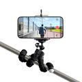 Elastisch statief voor telefoon & selfiecamera - Zwart