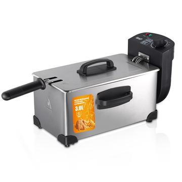 Elektrische friteuse 3.5L - 2000W Thuis - Zilver