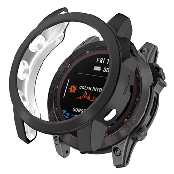 Garmin Fenix 7X/7X Solar Gegalvaniseerd TPU Hoesje - Zwart