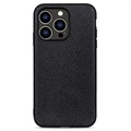 Elegante iPhone 14 Pro Leren Hoesje - Zwart