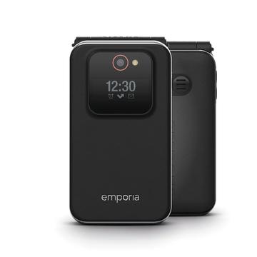 Emporia Joy-LTE Flip Phone voor senioren - Zwart