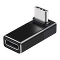 Enkay ENK-AT133 90-graden USB-C-adapter met 4K-ondersteuning - 40Gbps/240W - Zwart