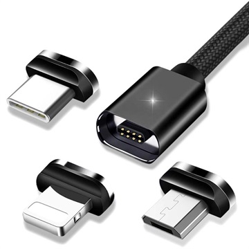 Essager 3-in-1 Magnetische Kabel - USB-C, Lightning, MicroUSB - 2m