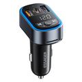 Essager ECCFM-CT0G-P 35W autolader met Bluetooth FM-zender - Grijs