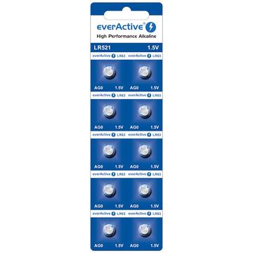 EverActive AG0 LR521/LR63 Alkaline knoopcel batterijen - 10 stuks.