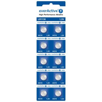 EverActive AG10 LR1130/LR54 Alkaline knoopcel batterijen - 10 stuks.