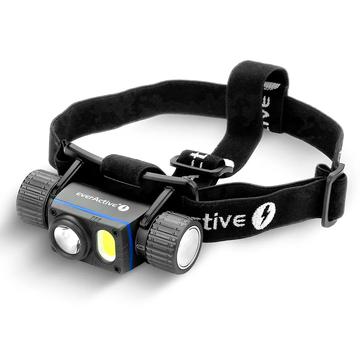 EverActive HL-2000R Force PRO oplaadbare LED-hoofdlamp - 2000 lumen, IPX8 - Zwart