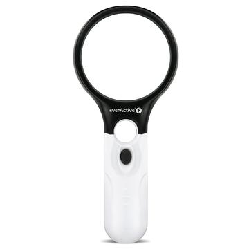EverActive MG-01 3x/45x vergrootglas met LED achtergrondverlichting - Wit / Zwart