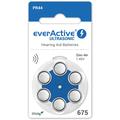 EverActive Ultrasonic 675/PR44 hoortoestel batterijen - 6 stuks.