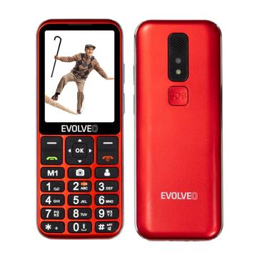 Evolveo EasyPhone LT 4G seniorentelefoon met SOS GPS-locatie & oplaadstandaard - Rood