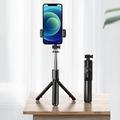 Verlengbare Bluetooth Selfie Stick & Statief met Afstandsbedienbare Sluiter - Zwart