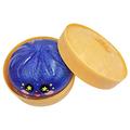 Dumpling squishy speelgoed met oogexpressie en stoommandje - Blauw