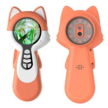 F10 Mini Handheld Digitale Microscoop voor Kinderen - Oranje